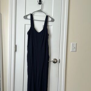 Market & Spruce Blue Sleeveless Slip Jumpsuit